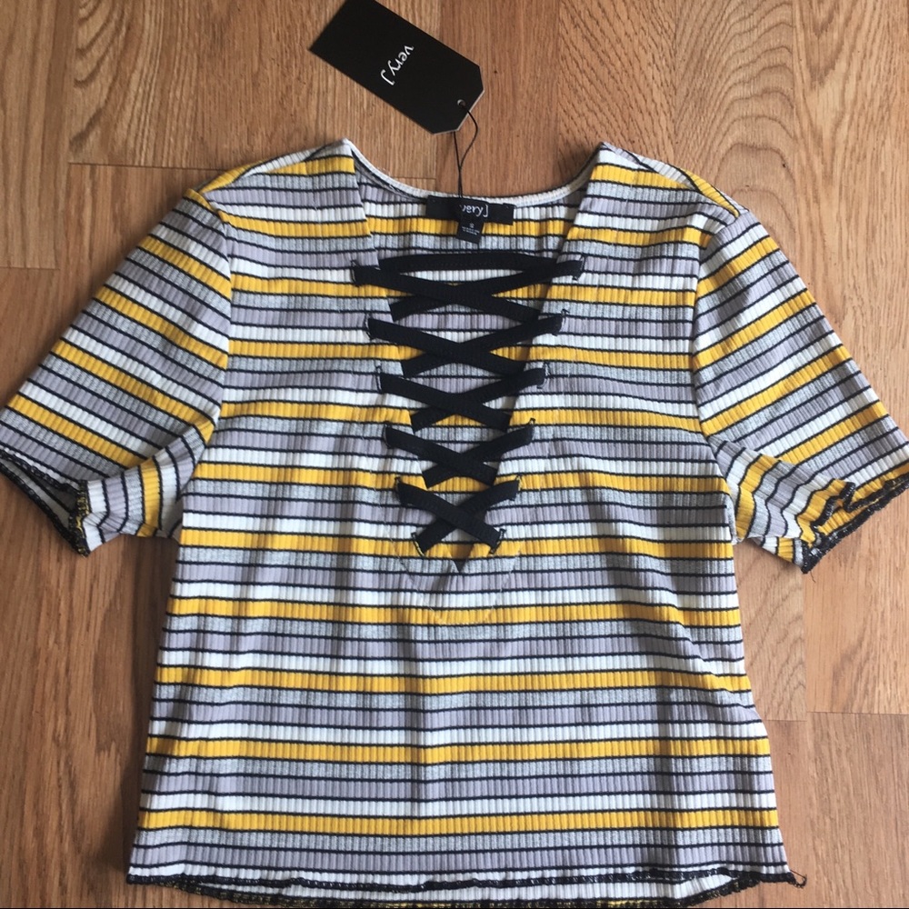 Cute crop top with lace up detail